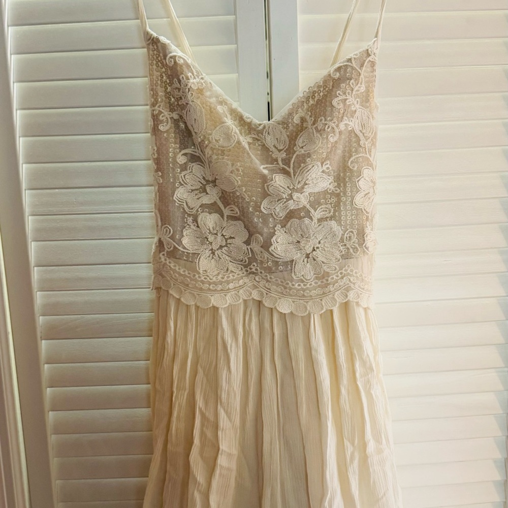 Hollister Cream Lace/sequin Dress